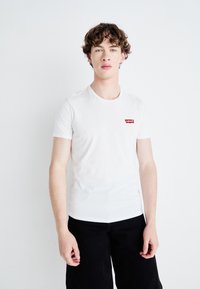 Levi's® GRAPHIC TEES 3 PACK - T-shirt basique - white/medium heather grey/dress blues