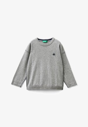 United Colors of Benetton CREW NECK WITH EMBROIDERY - Jersey de punto - grey