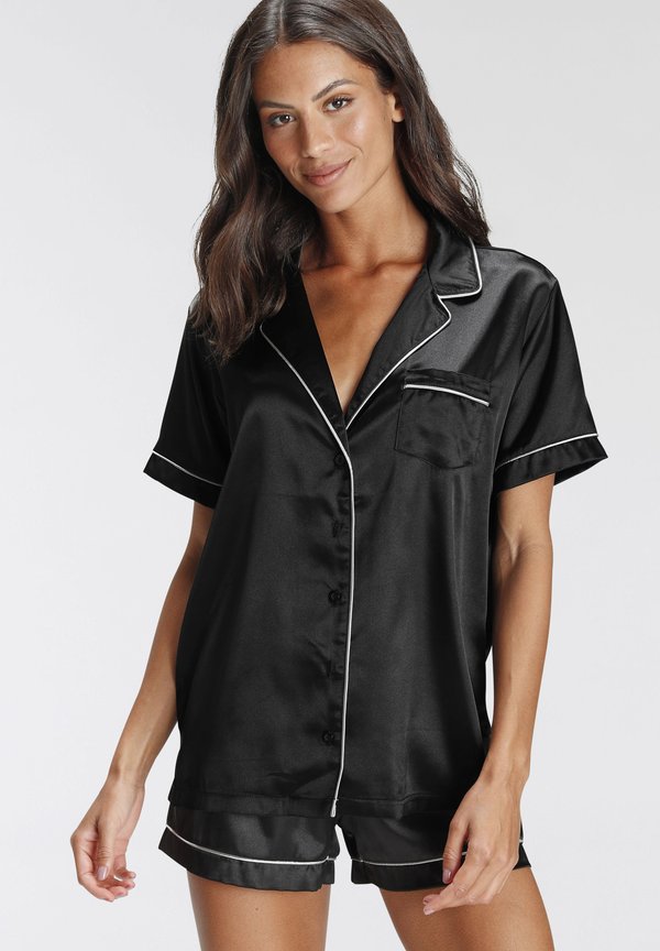 SHORTY SET - Nachtwäsche Set - schwarz