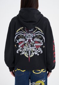 Ed Hardy - ABSRACT LOVE KILLS SLOWLY GRAPHIC ZIP THRU  - Zip-up sweatshirt - black Thumbnail Image 1