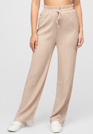Cloud 5ive MIT WEITEM BEINSCHNITT UND STRUKTUR - Pantalon classique - beige