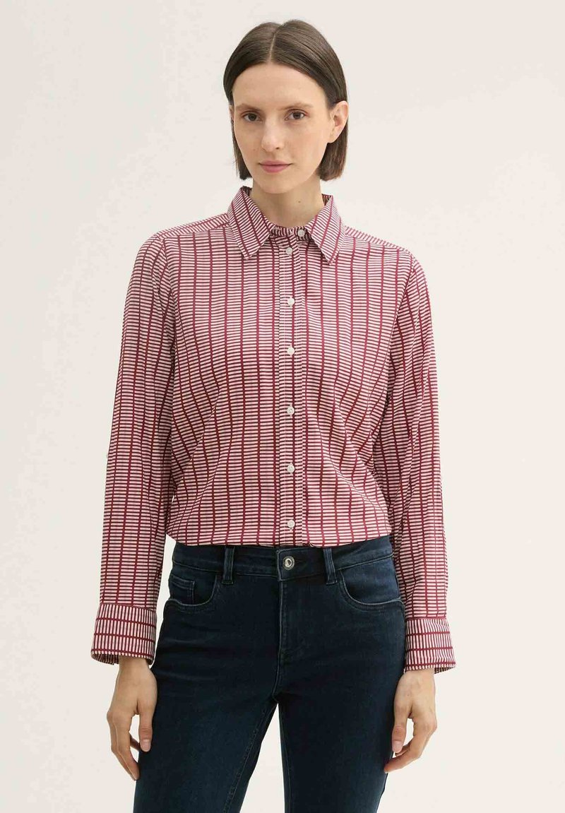 TOM TAILOR GEMUSTERTE - Overhemdblouse - contemporary red check