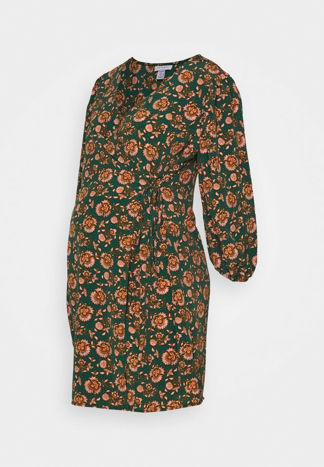 WILLIAM MORRIS WRAP DRESS - Robe en jersey - green