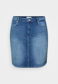 CARSTELLA RHINESTONE SKIRT - Suknja od trapera - light blue denim