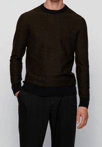 BOSS Stickad tröja - black