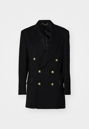 Victoria Beckham BUTTON DETAIL DOUBLE BREASTED - Manteau court - black