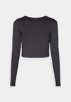 GRAPHIC CROP LONG SLEEVE - Majica z dolgimi rokavi - black