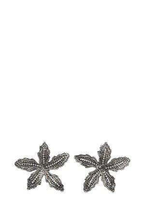 FLORAL RHINESTONE - Orecchini - metallic grey
