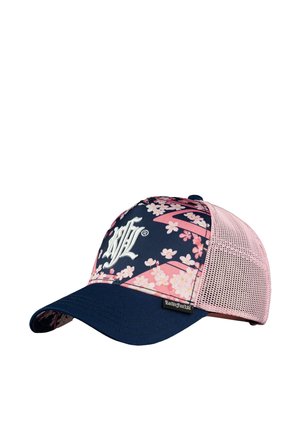 Rock’n Free Life, CASQUETTE TRUCKER IMPRIMÉE FILET LOGO BRODÉ VISIÈRE IMPRIMÉE HANAMI - Casquette - rose