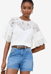 REGULAR FIT -  FLUTTER SLEEVE  - Blúz - white