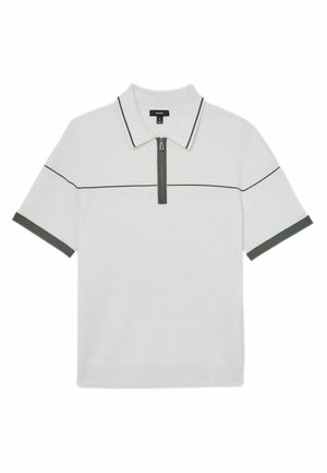 Reiss REGULAR FIT - BRADFORD HALF TIPPED - Bluză polo - white/green