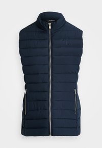 QUILTED MOCKNECK VEST - Brezrokavnik - dark navy