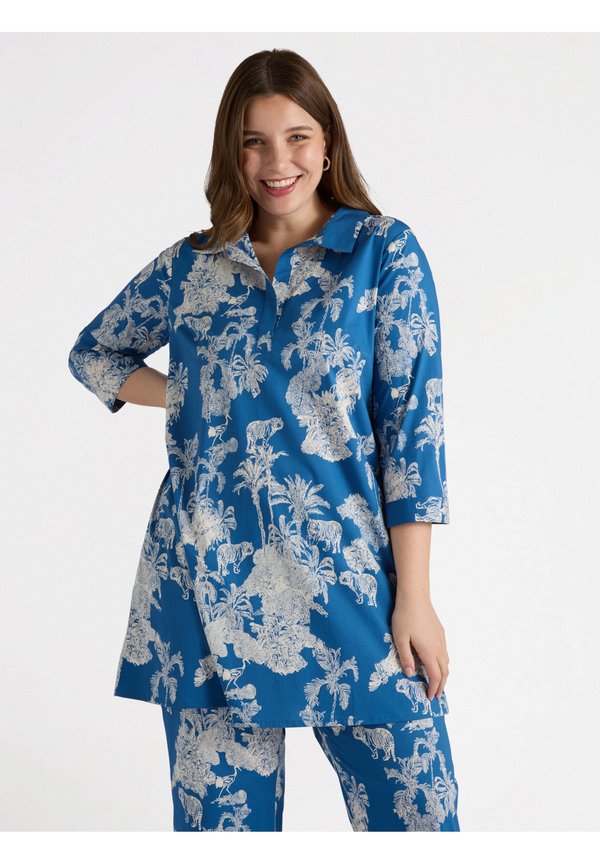 DALLA STAMPA GIUNGLA - Bluse - blu