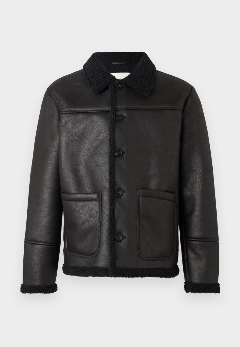 jack & jones Imitatieleren jas zwart