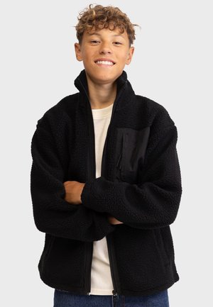 TEEVAN BOXY FIT - Fleecejacke - black