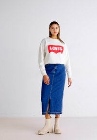 Levi's® GRAPHIC SIGNATURE CREW - Melegítőfelső - cloud dancer