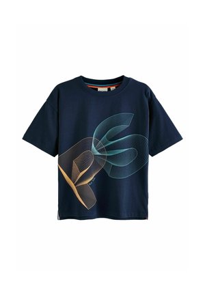OVERSIZED SHORT SLEEVE ICONIC - T-shirt med print - navy blue