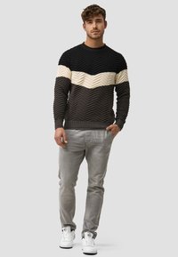 INDICODE JEANS - DEAN - Strickpullover - black Thumbnail-Bild 1