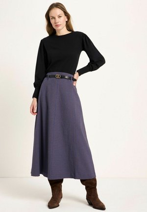 LANIUS, MIDIROCK (OCS) - A-line skirt - blue brown