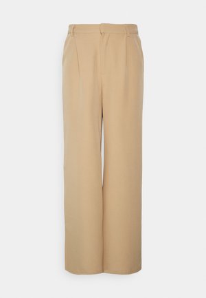 WIDE LEG TAILORED TROUSERS - Calças - champagne