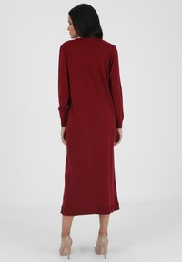 Modanisa CREW NECK  - Gebreide jurk - bordeaux