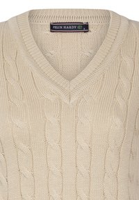 Felix Hardy CABLE V-NECK - Maglione - beige