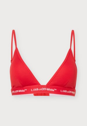 L/AB c/o Off-White, HORIZONTAL WAISTBAND THIN STRAP TRIANGLE BRA - Триъгълен сутиен - high risk red