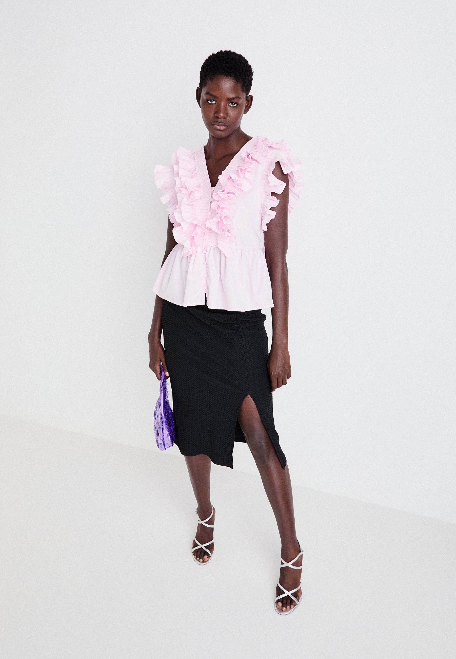 売れ筋商品|||ヤス Tシャツ レディース トップス YASRUNA RUFFLE - Blouse - cherry blossom YAS YASRUNA RUFFLE - Blouse - star white/white - Zalando.co.uk