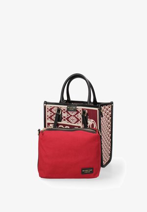 My Best Bag, ATENA - HAND BAG - Sac à main - burgundy/white graphic print
