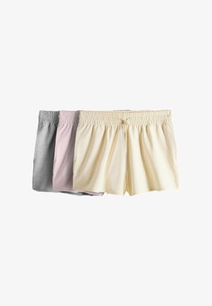 THE SET, REGULAR FIT - 3 PACK PASTELS LOOPBACK SHORTS . - Lühikesed püksid - pale pink yellow grey marl