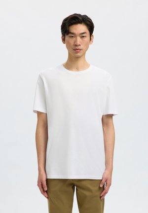 Selected, SLMASPEN ONECK TEE - T-Shirt basic - bright white