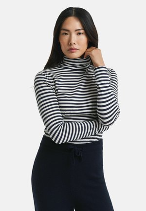 STRIPED TURTLENECK - Langarmshirt - evening blue
