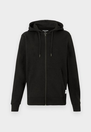 Jack & Jones JJEBASIC HOOD - Cipzáras pulóver - black