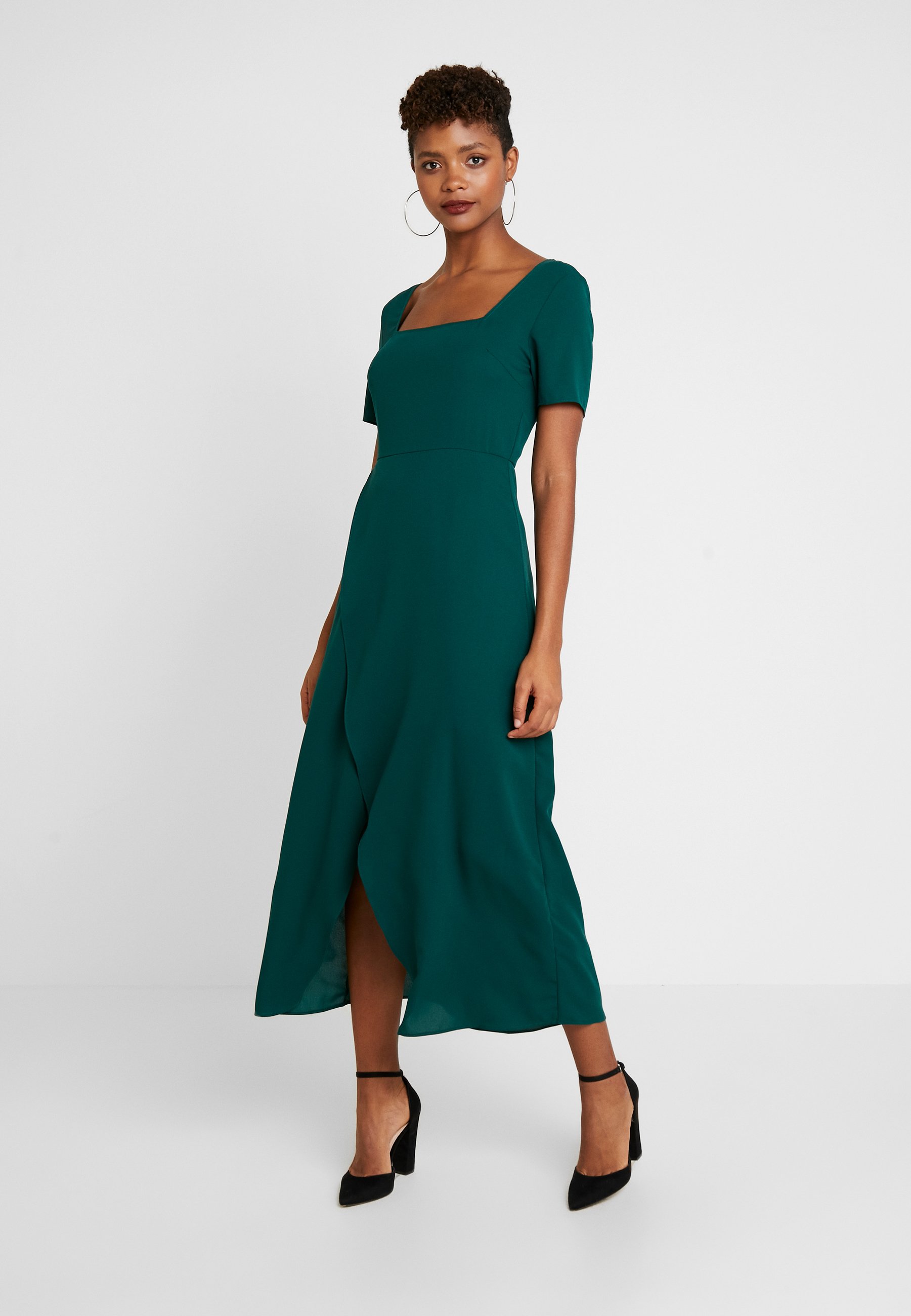 emerald green day dress