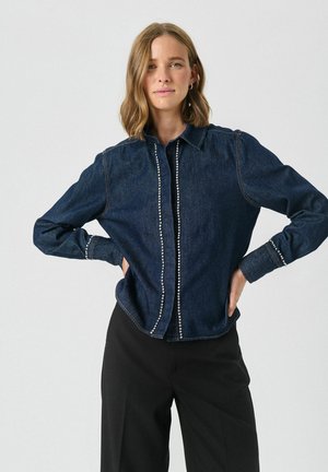 Hemdbluse - rinse blue denim