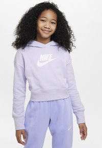 Nike Sportswear - CLUB CROP  - Luvtröja - oxygen purple white Miniatyrbild 1