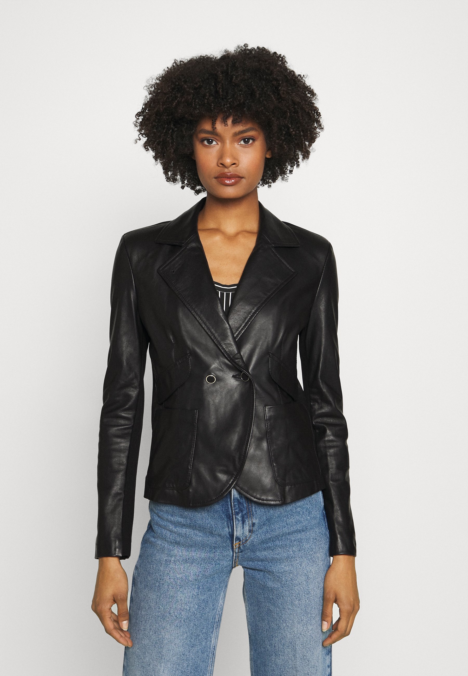 Pinko COLONIAL GIACCA - Giacca di pelle - black/nero - Zalando.it