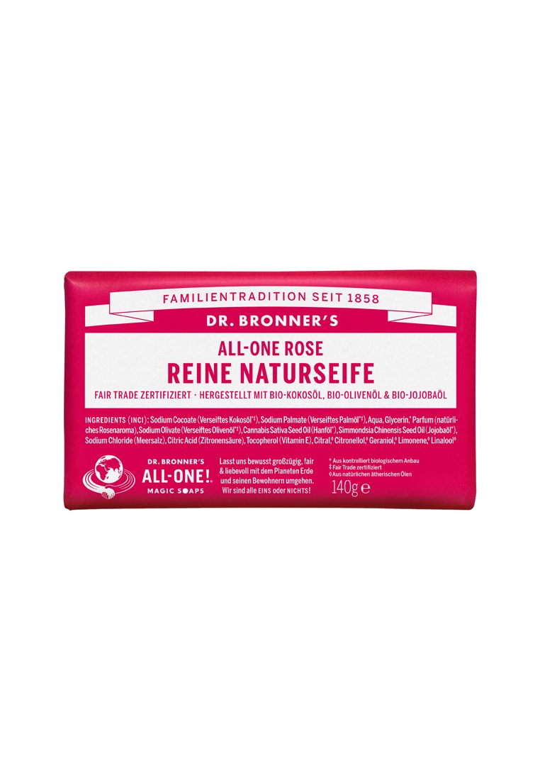 Dr. Bronner´s - PURE NATURAL SOAP 140G - Soap bar - rose, Enlarge