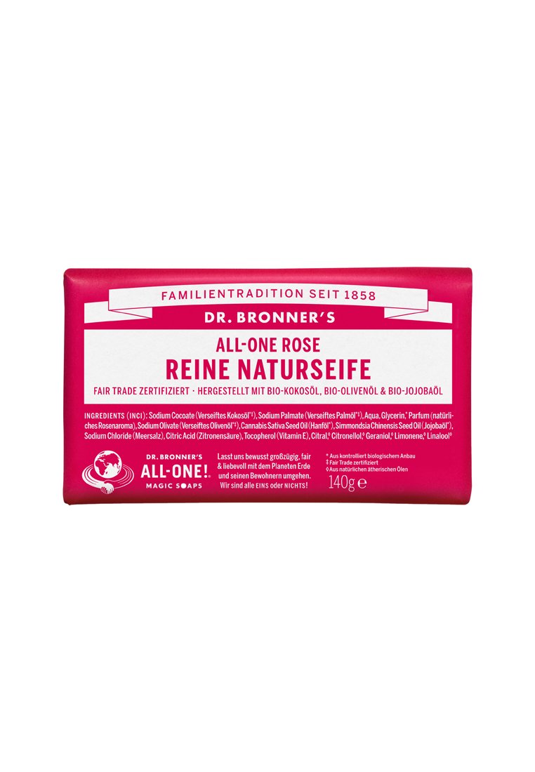 Dr. Bronner´s - PURE NATURAL SOAP 140G - Zeep - rose, Vergroten