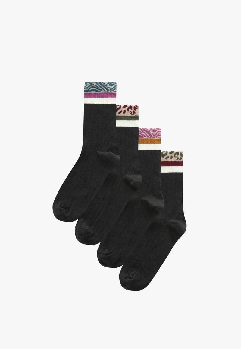 Next ANKLE 4 PACK REGULAR FIT - Șosete - black animal