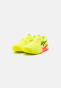 ASICS GEL-RESOLUTION 9 CLAY - Teniso bateliai molio dangos kortams - safety yellow/black