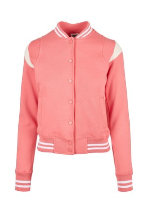 Urban Classics INSET COLLEGE   - Sweater met rits - palepink/whitesand