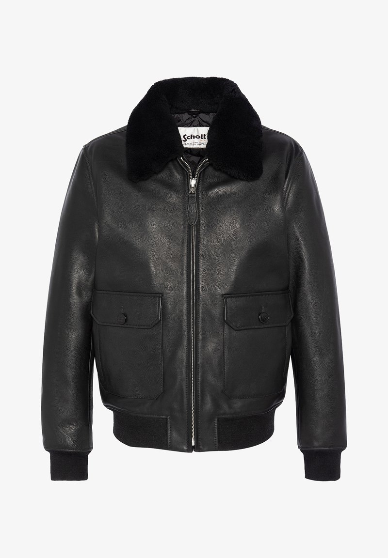 Schott Lederjacke - noir