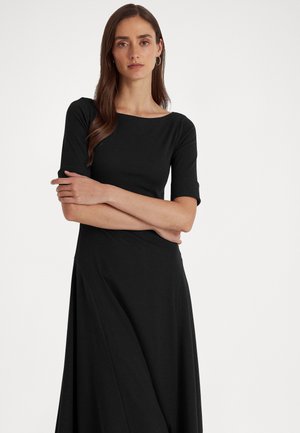 Lauren Ralph Lauren MUNZIE STRETCH COTTON MIDI DRESS - Jersey dress - black