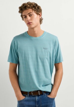 Pepe Jeans, PEPE JEANS BASIC T-SHIRT JACKO STRIPES - Tričko s potlačou - dark acqua blue