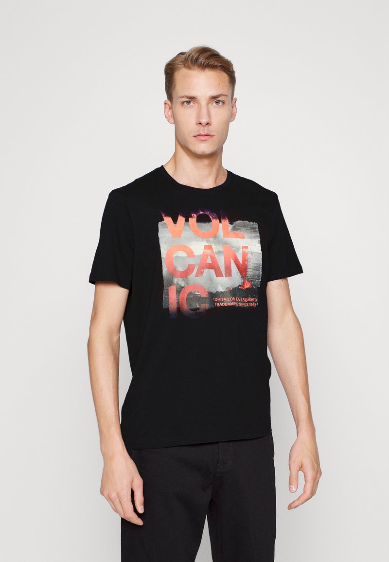 TOM TAILOR T-shirt estampada - black