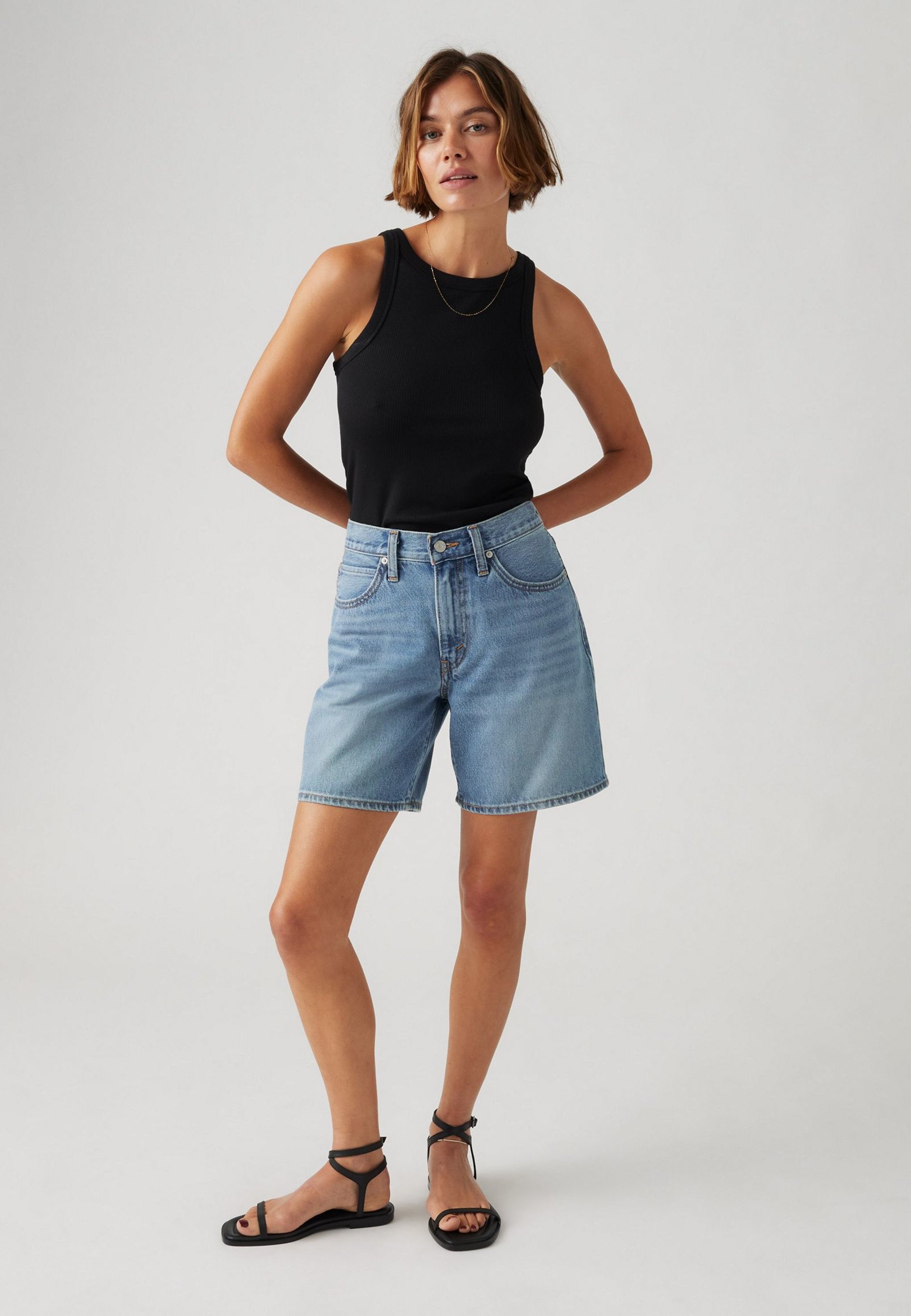 Levi's® 94 BAGGY SHORT - Denim shorts - study group short/blue