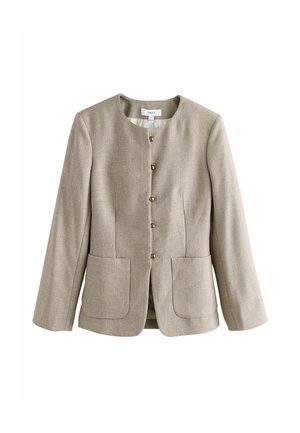 Next, PETITE FIT - COLLARLESS FITTED BLAZER - Blazer - neutral