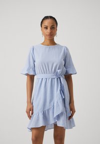 ONLY - ONLDELILA SHORT DRESS  - Dnevna haljina - cloud dancer/blue Minijatura 1