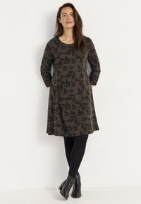 Cellbes of Sweden PATTERNED WITH POCKETS - Jerseykjole - brown black patterned